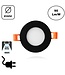 LED Downlighter Slim-U 3w, 270 Lumen, Zwart, Aluminium Body, Stekkerklaar, Gatmaat Φ75mm, 2 Jaar Garantie