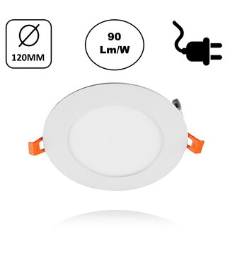 LED Downlighter Slim-U 6w, 540 Lumen, Wit, Aluminium Body, Stekkerklaar, Gatmaat Φ110mm, 2 Jaar Garantie