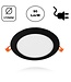 LED Downlighter Slim-U 12w, 1080 Lumen, Zwart, Aluminium Body, Stekkerklaar, Gatmaat Φ160mm, 2 Jaar Garantie