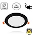 LED Downlighter Slim-U 12w, 1080 Lumen, Zwart, Aluminium Body, Stekkerklaar, Gatmaat Φ160mm, 2 Jaar Garantie