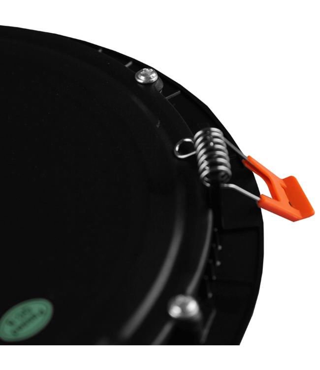 LED Downlighter Slim-U 18w, 1620 Lumen, Zwart, Aluminium Body, Stekkerklaar, Gatmaat Φ210mm, 2 Jaar Garantie