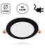 LED Downlighter Slim-U 18w, 1620 Lumen, Zwart, Aluminium Body, Stekkerklaar, Gatmaat Φ210mm, 2 Jaar Garantie