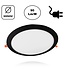 LED Downlighter Slim-U 24w, 2160 Lumen, Zwart, Aluminium Body, Stekkerklaar, Gatmaat Φ280mm, 2 Jaar Garantie