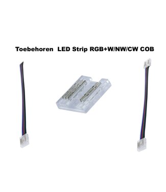 Led Strip Connector COB RGBW/NW/CW Led Strips 12MM  (Zonder solderen) | Geschikt voor IP20 COB LED Strips