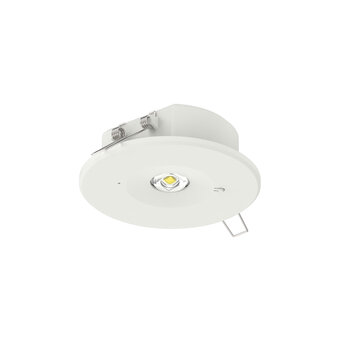 LED Nood Downlighter RES, 1w, 150 lumen, gatmaat Ø75 mm gatmaat, 2 Jaar Garantie