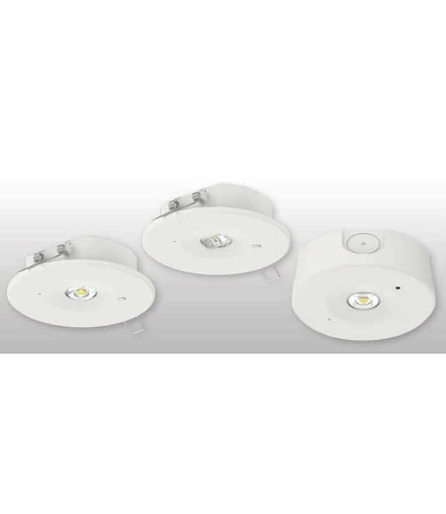 Auto-Test LED Nood Downlighter RES, 1w, 150 lumen, gatmaat Ø75 mm gatmaat, 2 Jaar Garantie