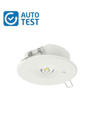 Auto-Test LED Nood Downlighter RES, 1w, 150 lumen, gatmaat Ø75 mm gatmaat, 2 Jaar Garantie