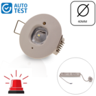 Auto-Test Mini LED Nood Downlighter Wit, 1w, 130 lumen, Ø35 mm gatmaat, 2 Jaar Garantie