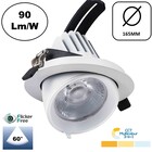 LED Banaanspot 30w, CCT (2700K/3000K/4000K), 2700 lm (90lm/w), Gatmaat 145mm, Wit, 3 Jaar Garantie