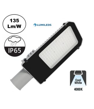 UITVERKOOP: Led Straatverlichting 100w, LumiLeds, 13500 Lm (135lm/w), 4000K Neutraal Wit, IP65