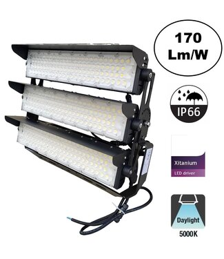 LED Terreinverlichting 750w, 127500 Lumen (170lm/w), 5000K Puur Wit, IP66, PH Driver, 5 Jaar Garantie