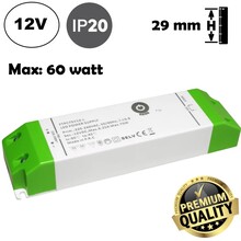 POS Premium Led Strip voeding 12V/75W/6,25A, Max: 60w, Afm: 170x45x29mm, 3 Jaar Garantie