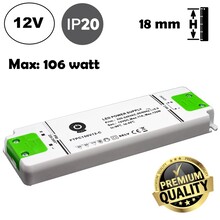 POS Premium Led Strip voeding 12V/132W/11A, Max: 106w, Afm: 177x57x18mm, 3 Jaar Garantie