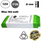 POS TRIAC Dimming Led Strip voeding 12V/132W/11A, Max: 106w, Dimbaar, Afm:170x57x31mm, 3 Jaar Garantie