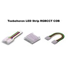 Led Strip Connector RGBCCT Led Strips 12MM (Zonder solderen) | Geschikt voor IP20 COB LED Strips