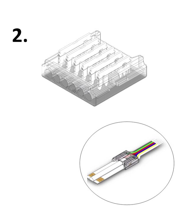 Led Strip Connector RGBCCT Led Strips 12MM (Zonder solderen) | Geschikt voor IP20 COB LED Strips
