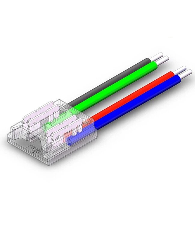 Led Strip Connector RGB Led Strips 10MM (Zonder solderen) | Geschikt voor IP20 COB LED Strips