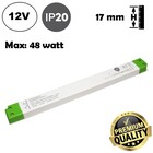 POS LongSlim Premium Led Strip voeding 12V/60W/5A, Max: 48w, Afm:305x30x17 mm, 3 Jaar Garantie