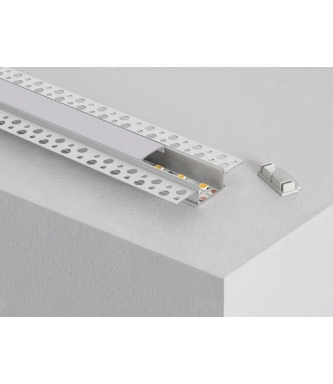 Stuc Aluminium Led Strip Profiel tot 20mm LED Strips | ALU | 24x14mm | Per 2 Meter