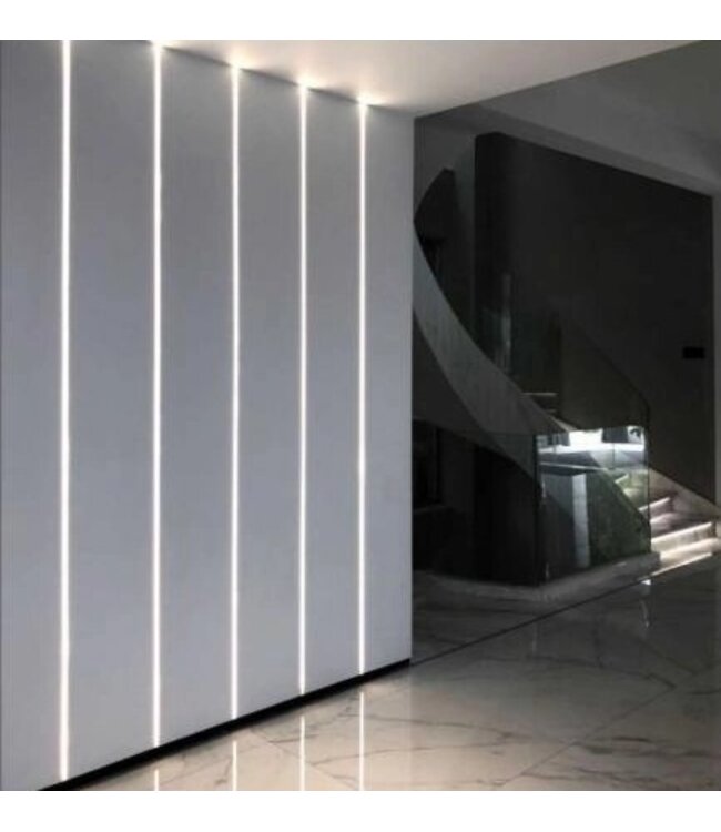 Stuc Aluminium Led Strip Profiel DUR tot 15mm LED Strips | ALU | 18x13mm | Per 2 Meter