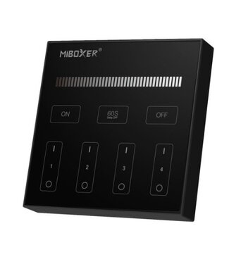 MiBoxer Wandbediening ZWART Single Color (Batterij Versie)