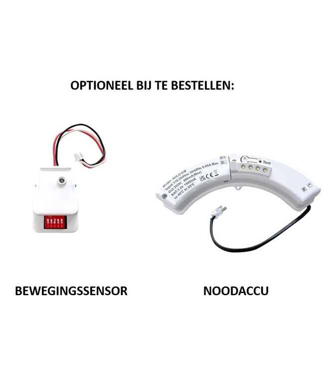Tough Shell Led Plafonnière WIT, Wattage switch 8/12/16w , 960-1920 Lumen, Color Switch (3000/4000/6000K), IP66, IK10, Optioneel: Sensor en Noodaccu, 3 Jaar Garantie