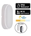 LED Plafonniere / Portiek Ovaal 10w, 1100 Lumen, CCT Instelbaar, 213x120mm, IK10, IP65, Incl. Wit en Zwart Bezel, 2 Jaar Garantie
