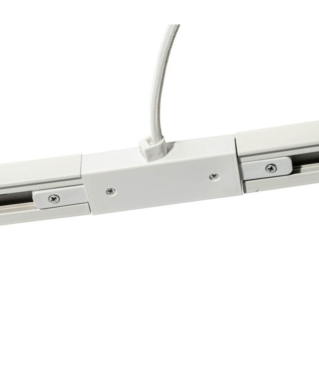 1 Fase Rail 2 wire Middenaansluiting - Incl. Afdekplaat Rond Wit