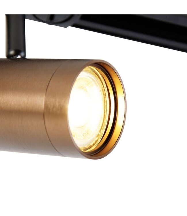 1 Fase Rail armatuur Jen met GU10 Fitting , Donkerbrons Behuizing