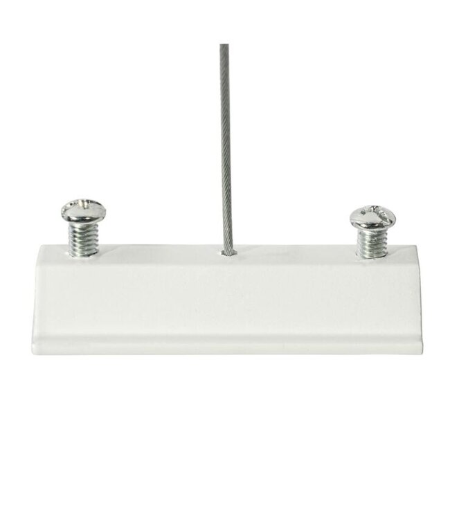 1 Fase Rail Ophangset met Plafondbeslag - Wit - 2 Meter