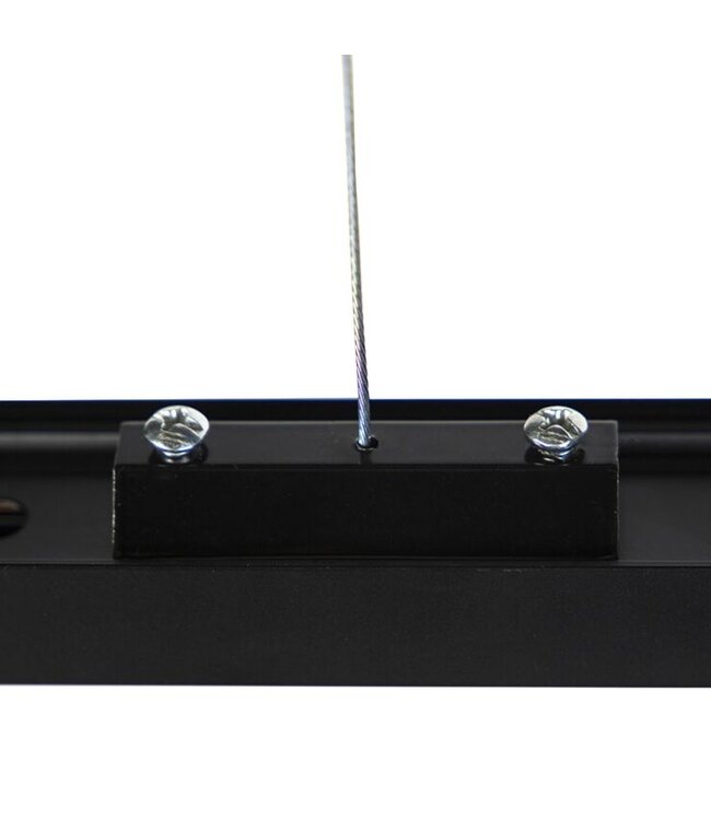 1 Fase Rail Ophangset met Plafondbeslag - Zwart - 2 Meter