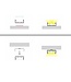 Aluminium Led Strip Profiel  DUAL | WIT | Tot 20mm Led Strip |  27,4x10,5mm | Tot 2 Meter leverbaar