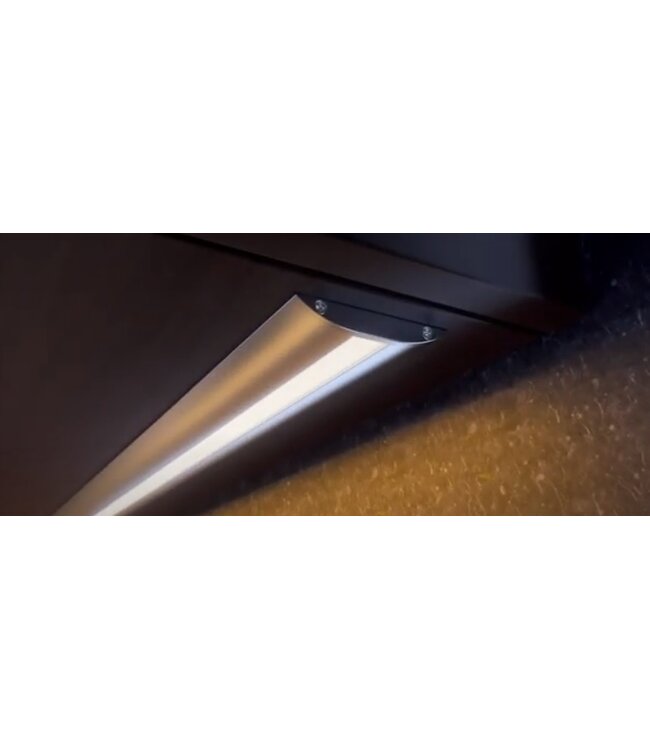 Aluminium Led Strip Profiel  RETO | Zwart |  54,9x8mm | Tot 2 Meter leverbaar - Voor onderbouw keuken of kast
