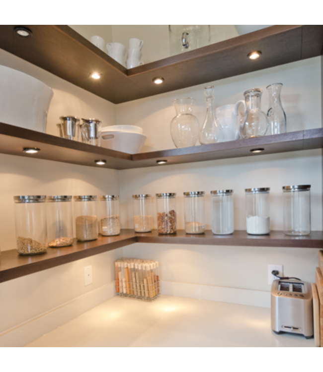 Meubel/Kast Inbouw LED Spot 3w, 250 Lumen, 4000K Neutraal Wit, 12Vdc, Dimbaar, Gatmaat 67mm, Hoogte 17mm, 2 Jaar Garantie