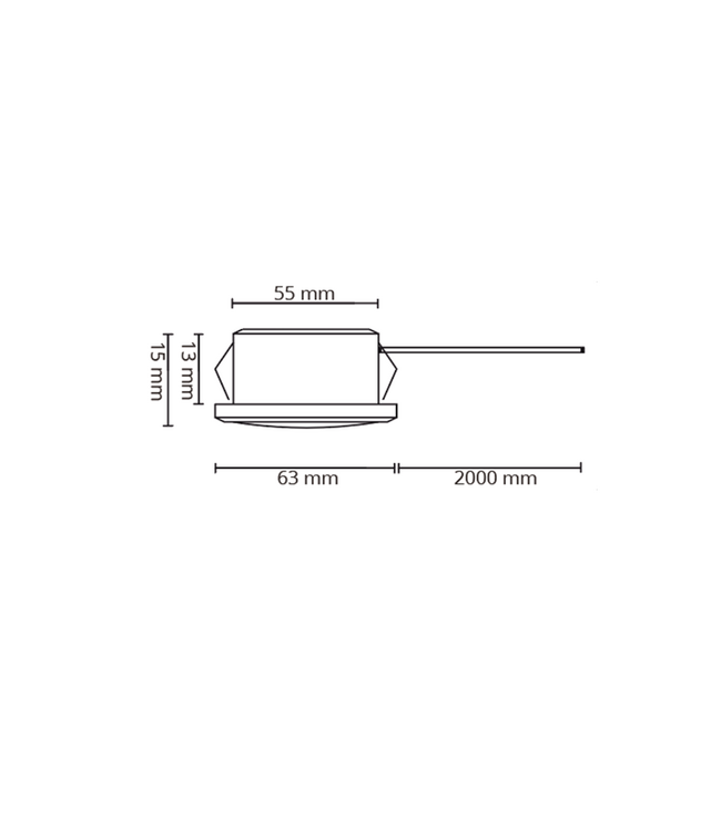 Reserveer: LED Meubelspot / Inbouw spot 3W, 2700K Warm Wit, 240 Lumen, 12VDC, IP44, Gatmaat 55mm, Staalkleurig, 2 Jaar Garantie
