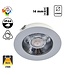 LED Meubelspot / Inbouw spot 3W, 2700K Warm Wit, 240 Lumen, 12VDC, IP44, Gatmaat 55mm, Witkleurig, 2 Jaar Garantie