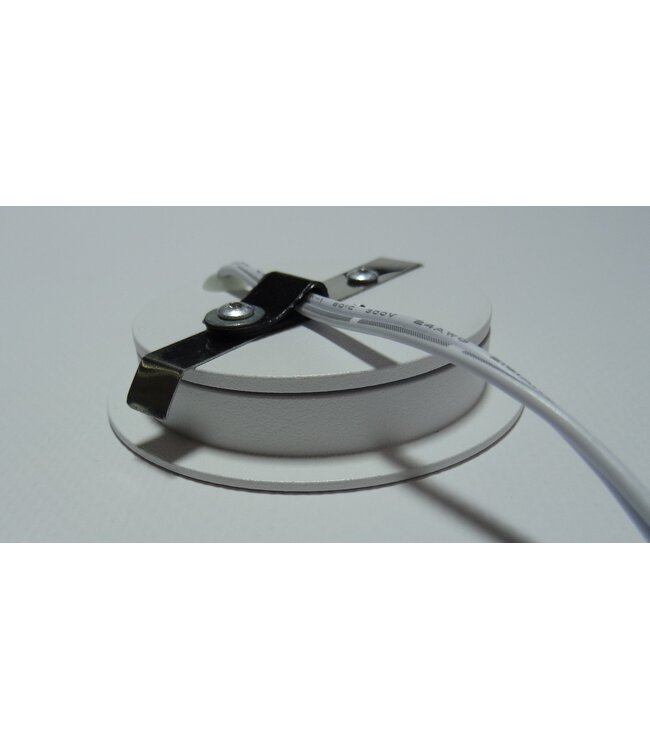 LED Meubelspot / Inbouw spot 3W, 2700K Warm Wit, 240 Lumen, 12VDC, IP44, Gatmaat 55mm, Witkleurig, 2 Jaar Garantie