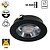 LED Meubelspot / Inbouw spot 3W, 2700K Warm Wit, 240 Lumen, 12VDC, IP44, Gatmaat 55mm, Zwartkleurig, 2 Jaar Garantie