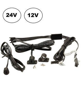 Kastdeur Sensor Zwart DUO voor LED strip en LED spots, 12vDc - 60W / 24vDc - 100W