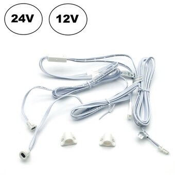 Kastdeur Sensor Wit DUO voor LED strip en LED spots, 12vDc - 60W / 24vDc - 100Wpy