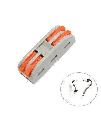 Snelkoppeling Verbindingslasklem 2-Vaks | Doorverbinder 2x2 |  0.08-4 mm² | Grijs | 32A