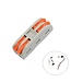 Snelkoppeling Verbindingslasklem 2-Vaks | Doorverbinder 2x2 |  0.08-4 mm² | Grijs | 32A