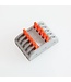 Snelkoppeling Verbindingslasklem 5-Vaks | Doorverbinder 5x5 |  0.08-4 mm² | Grijs | 32A