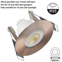 MR11 Led Spot Armatuur Koper, IP65 waterbestendig, Gatmaat 45mm, Alleen geschikt voor 35MM Spots