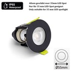 Mini Led Spot Armatuur Zwart, IP65 waterbestendig, Gatmaat 43mm, incl. GU10 Fitting