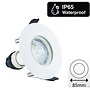 Led Spot Armatuur wit , IP65 waterbestendig, Gatmaat 70mm, incl. GU10 Fitting