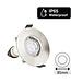 Led Spot Armatuur Staal , IP65 waterbestendig, Gatmaat 70mm, Incl. GU10 Fitting