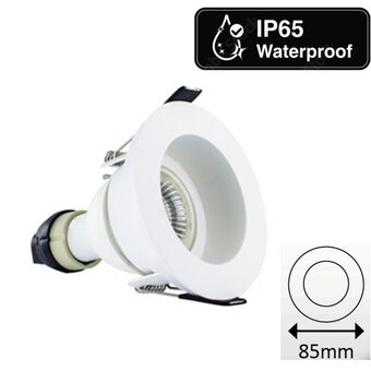 Led Spot Armatuur Verdiept Wit, IP65, Incl. GU10 Fitting