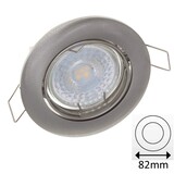 Inbouw LED Spot Staal/Nickel met Klemveer - IP20 - Gatmaat 72mm