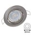 Inbouw LED Spot Staal/Nickel met Klemveer - IP20 - Gatmaat 72mm